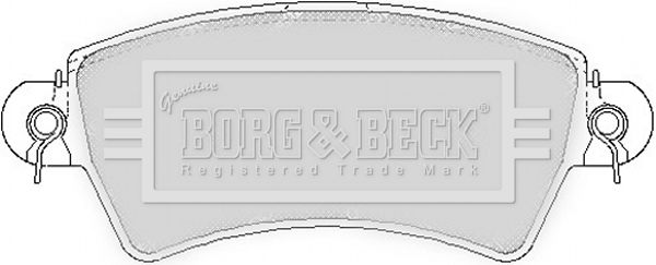 BORG & BECK Комплект тормозных колодок, дисковый тормоз BBP1621